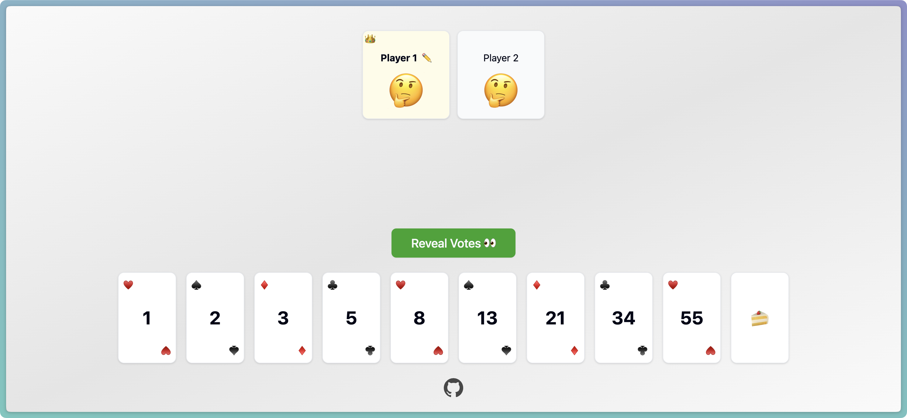 planning poker screenshot